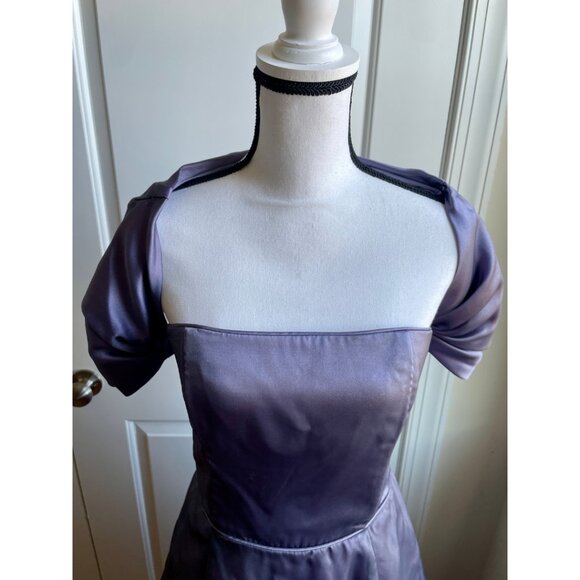 Jessica McClintock Lavender Satin Formal Gown - Size 8 - Picture 5 of 10